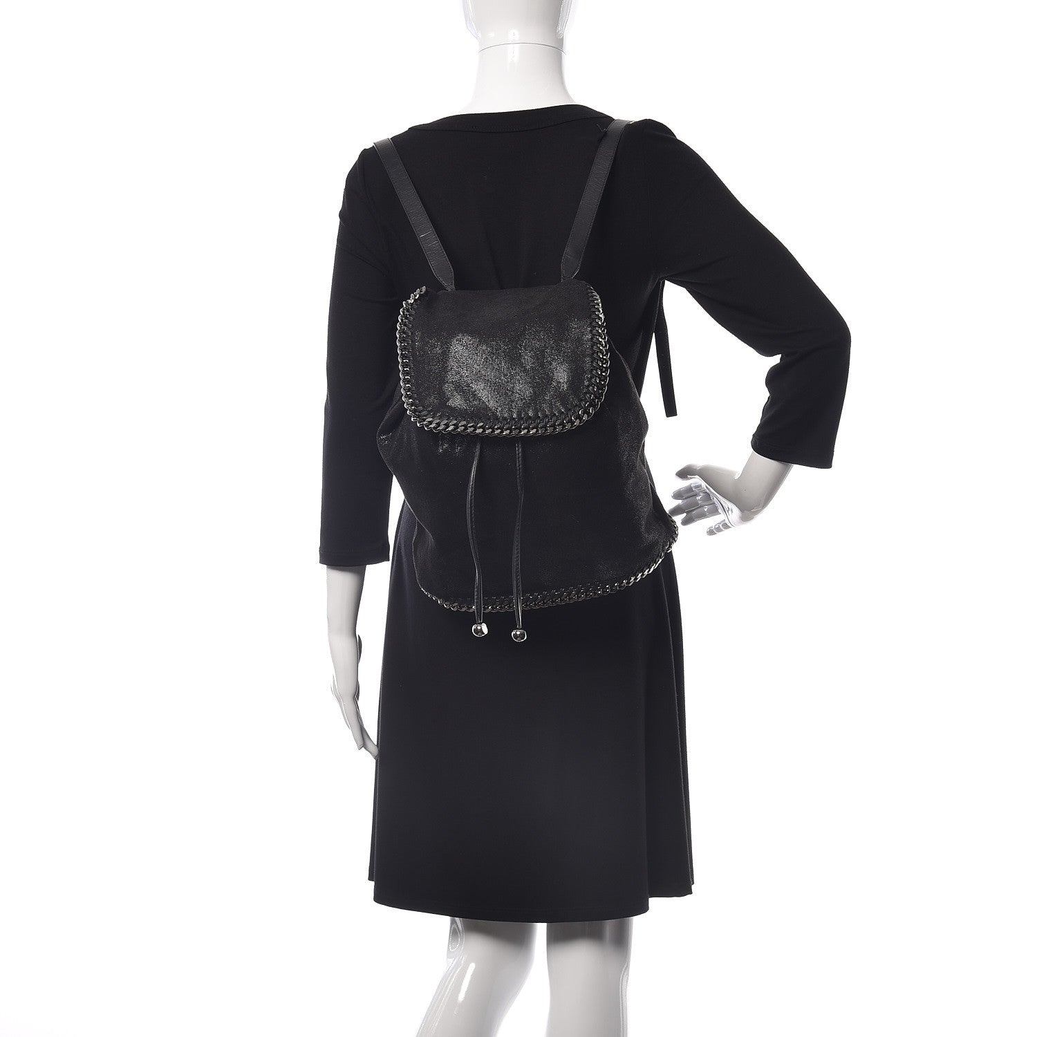 Stella McCartney Shaggy Deer Falabella Backpack Black 2 of 10