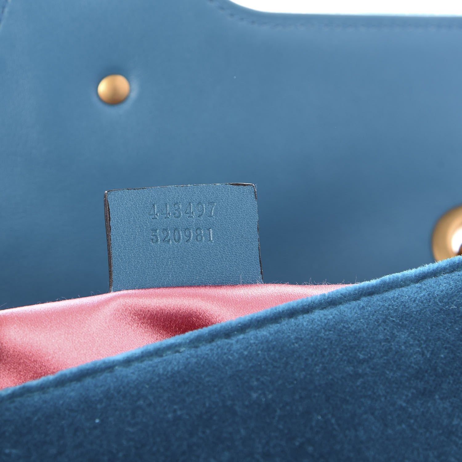 Gucci Velvet Matelasse Small GG Marmont Shoulder Bag Pavone Cyan 6 of 9