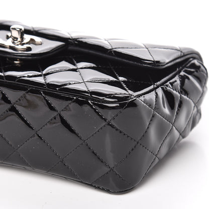 Chanel Patent Calfskin Quilted Mini Rectangular Flap Black 10 of 11