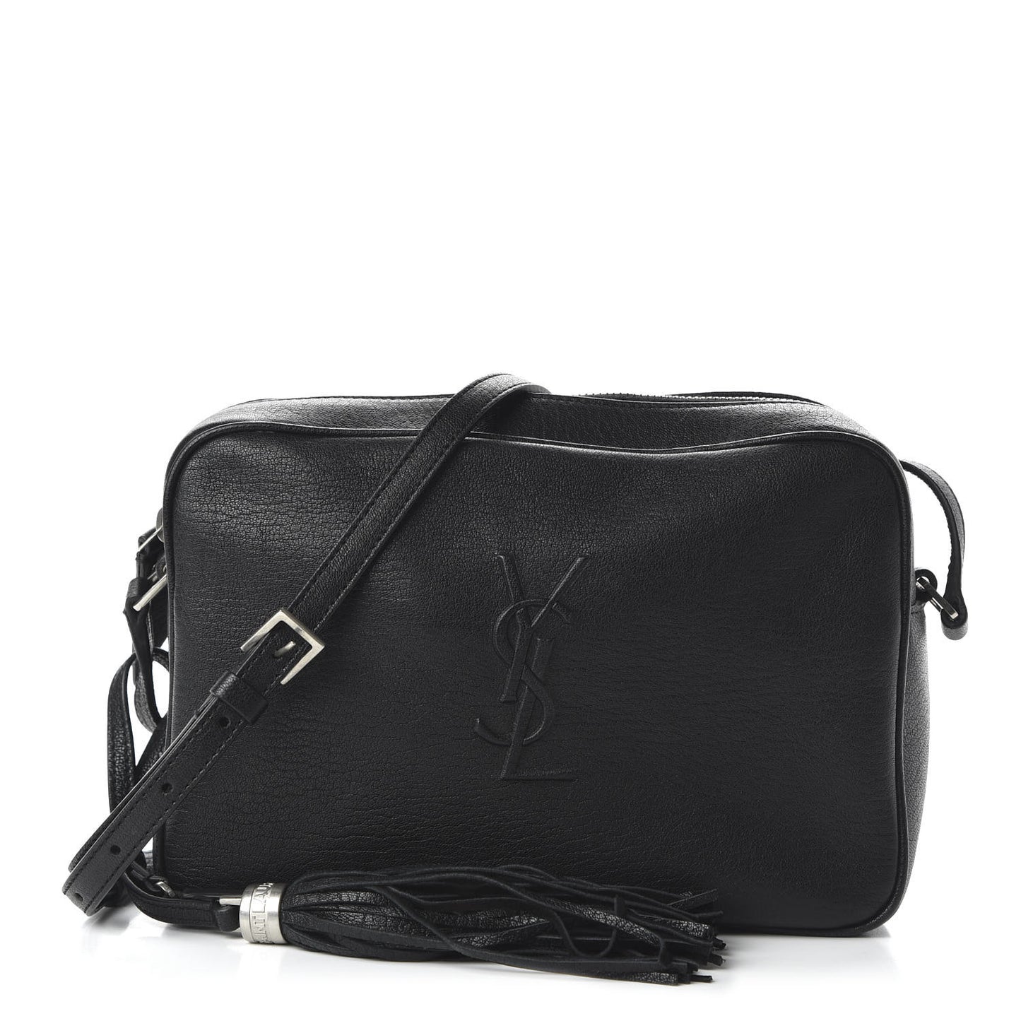 Lambskin Monogram Small Lou Camera Bag Black