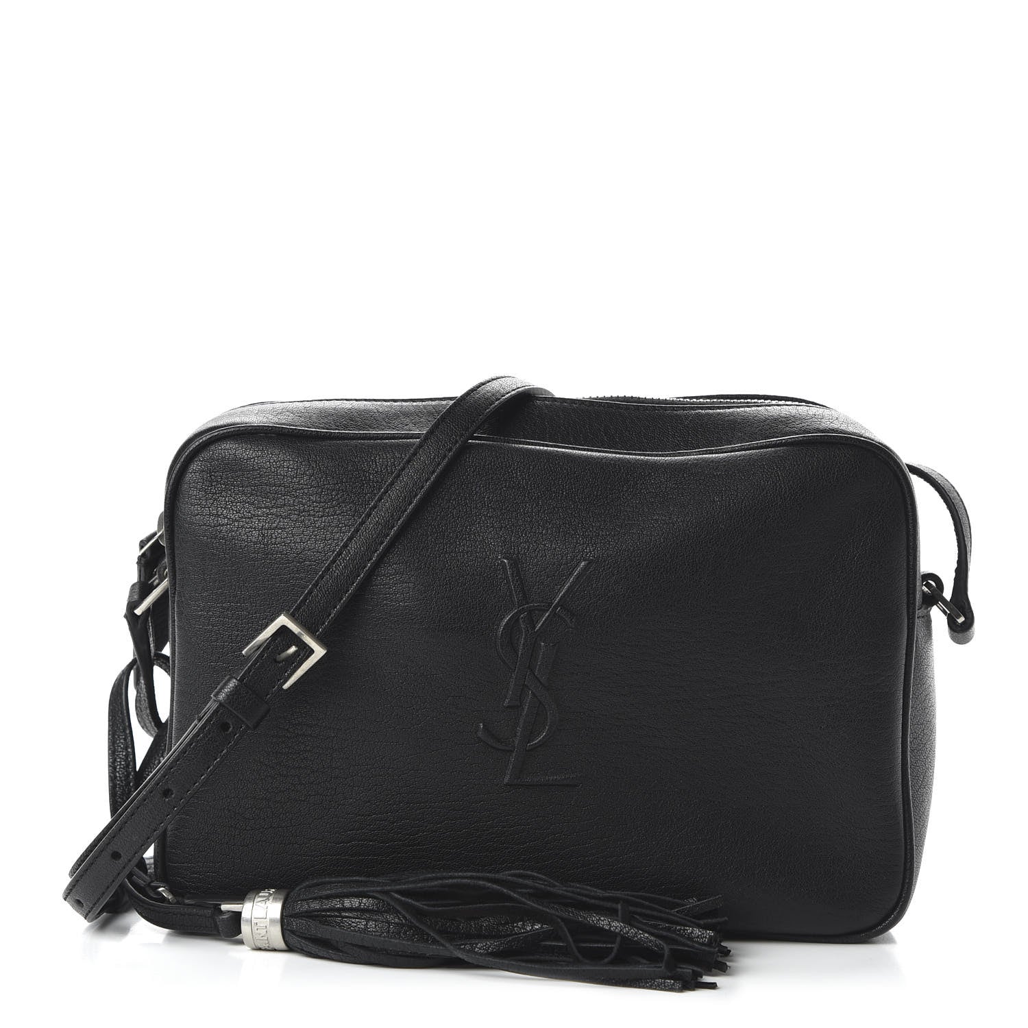 Saint Laurent Lambskin Monogram Small Lou Camera Bag Black 1 of 10