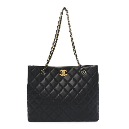 Chanel Caviar Quilted Small Shopping Tote Black 1 of 9