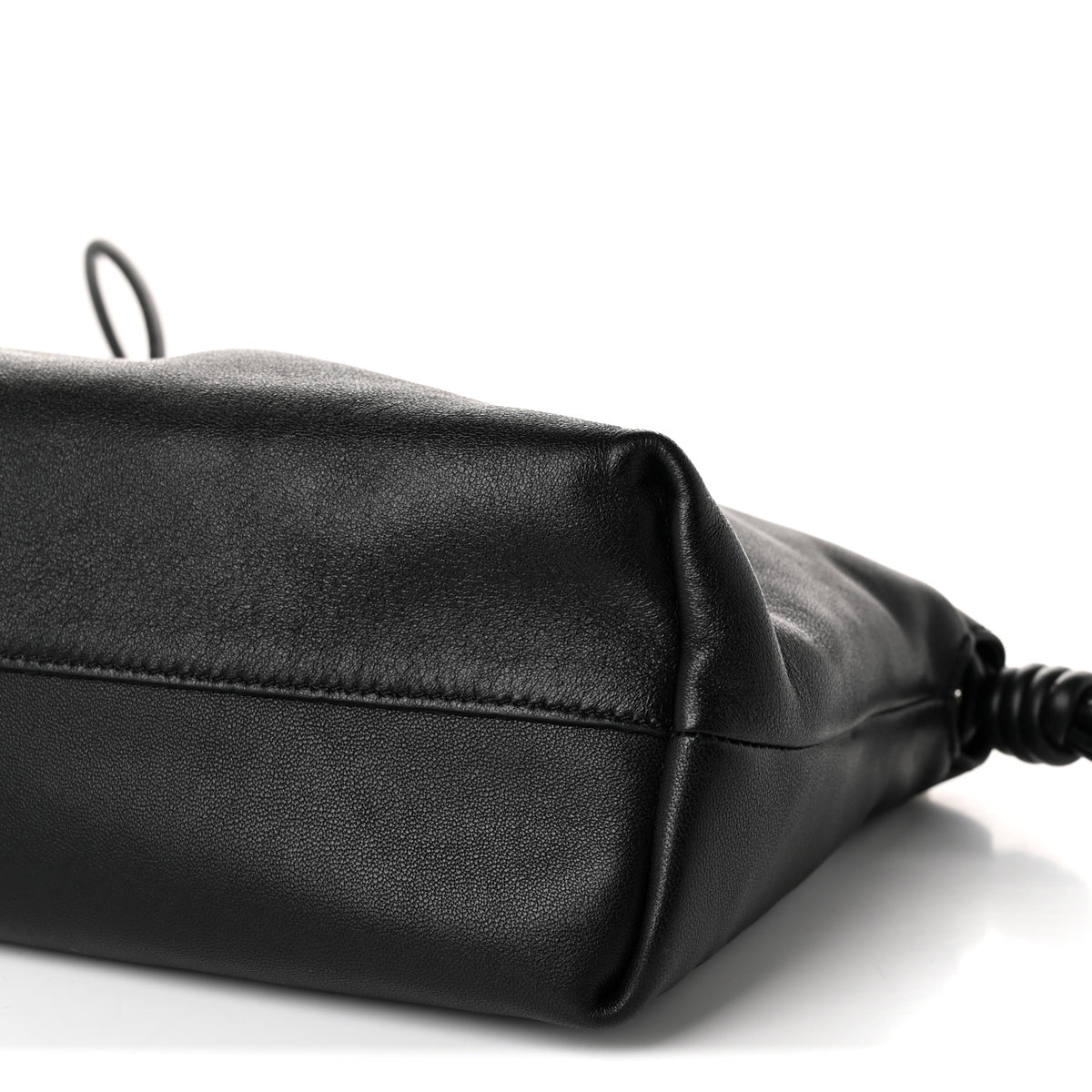 Mellow Nappa Medium Donut Chain Flamenco Knot Clutch Black