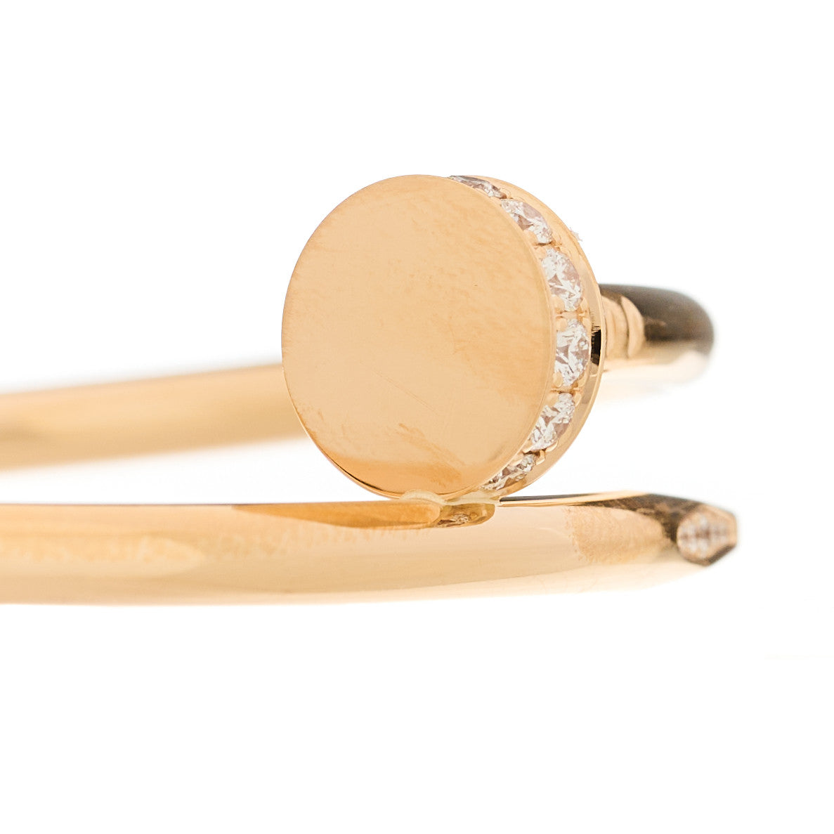 18K Pink Gold Diamond Juste Un Clou Bracelet 17