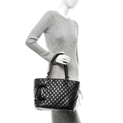 Chanel Calfskin Quilted Large Cambon Tote Black 2 of 7