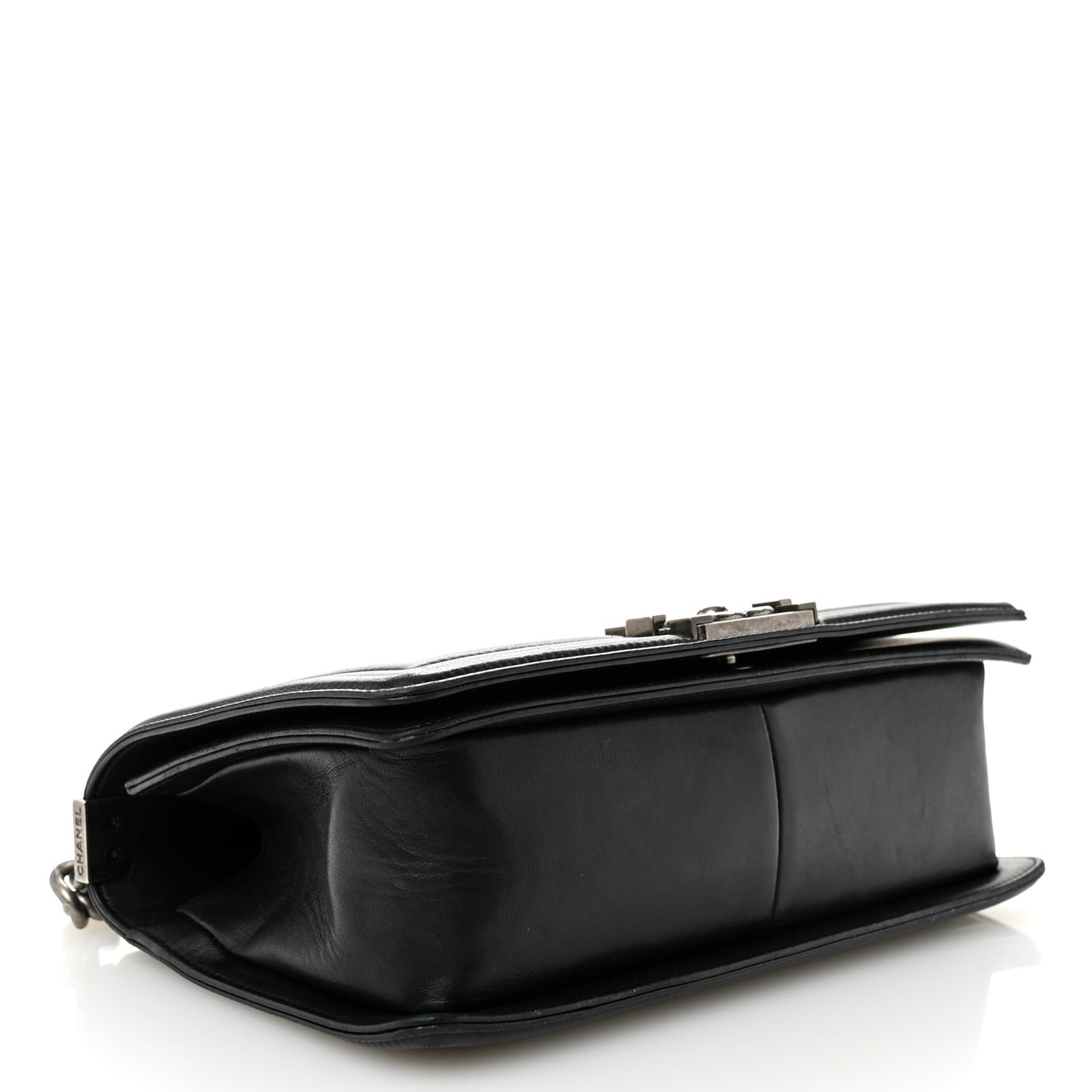 Lambskin Quilted Medium Boy Flap Black
