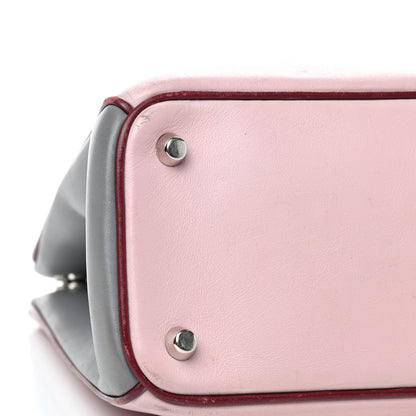 Christian Dior Smooth Calfskin Medium Tri-Color Diorissimo Tote Pink Grey Burgundy 6 of 14