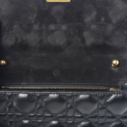 Christian Dior Lambskin Cannage Large Dioraddict Flap Bag Black 10 of 14