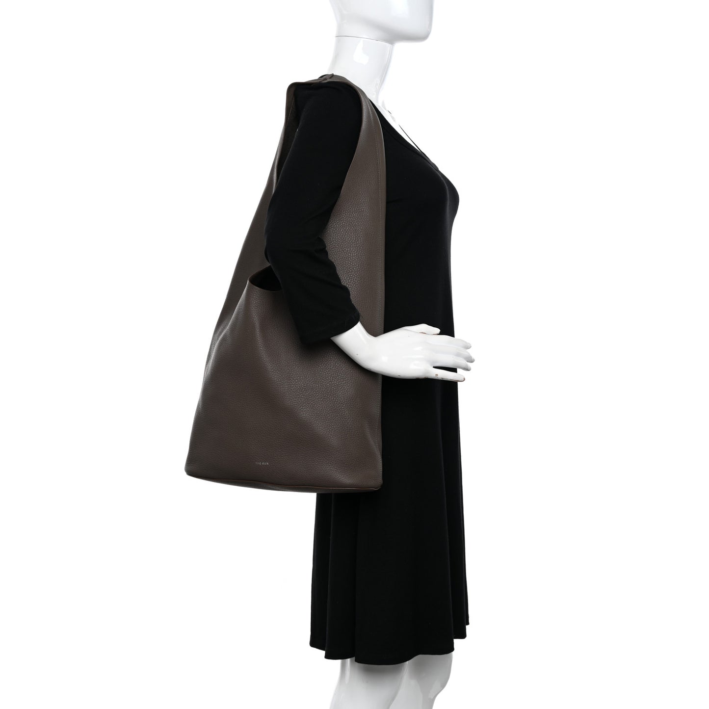 Grained Calfskin Bindle Three Bag Brown