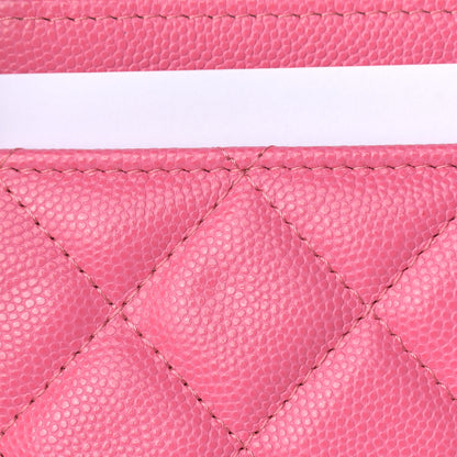 Chanel Caviar Quilted Wallet on Chain WOC Pink 11 of 11