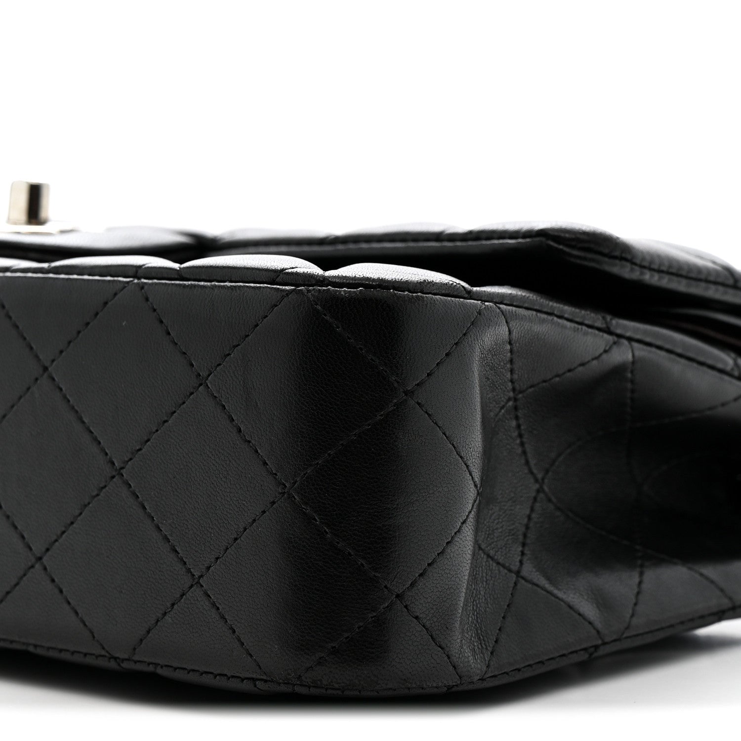 Chanel Lambskin Quilted Medium Double Flap Black 10 of 16