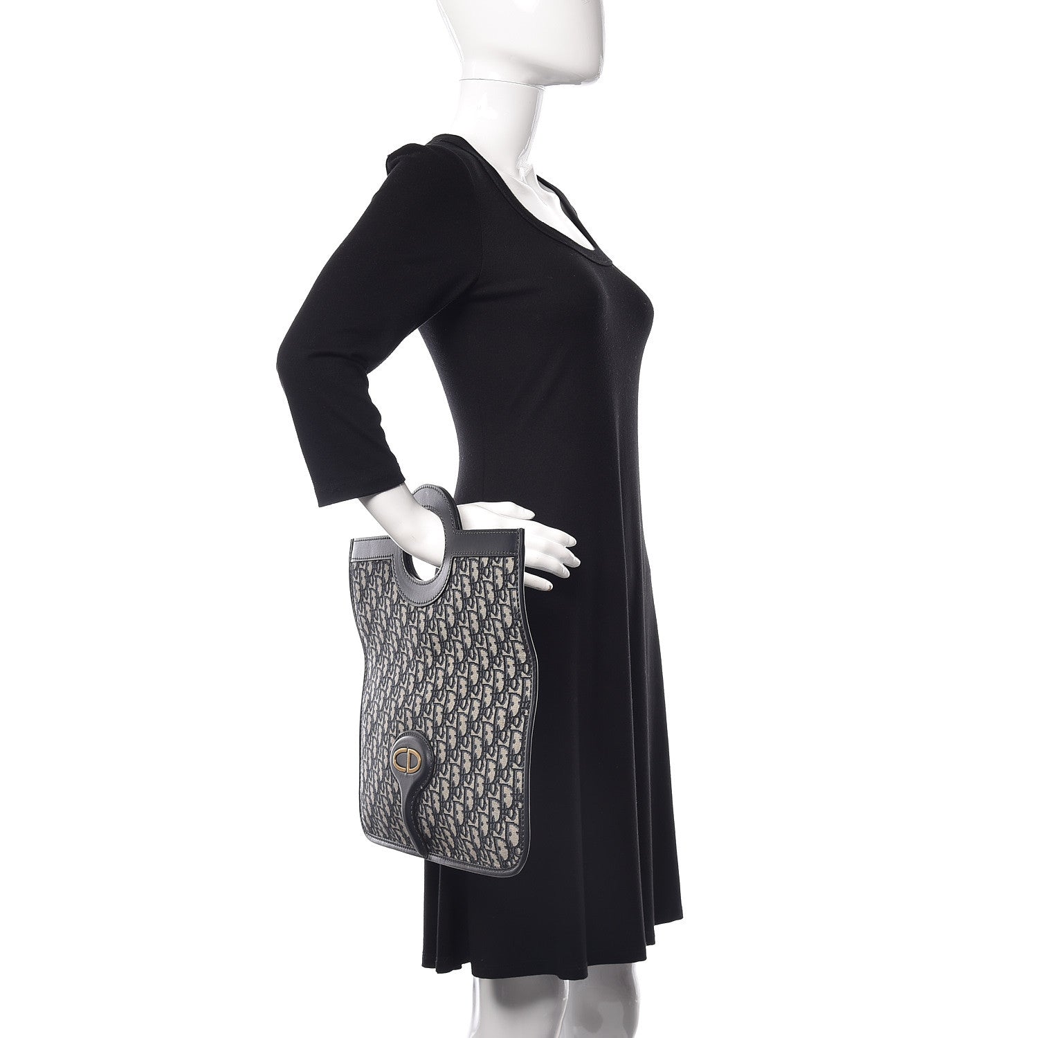 Christian Dior Oblique Fold Over Clutch Blue 2 of 11