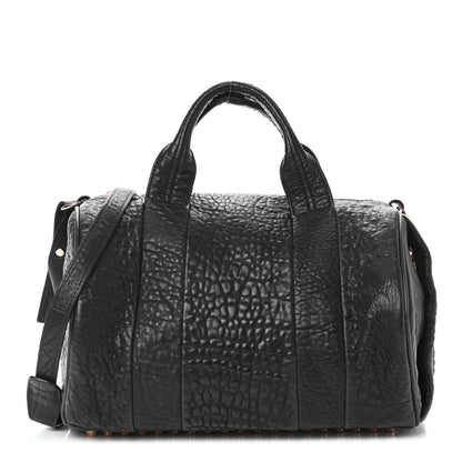 Alexander Wang Pebbled Lambskin Rocco Black Rose Gold Hardware 1 of 14