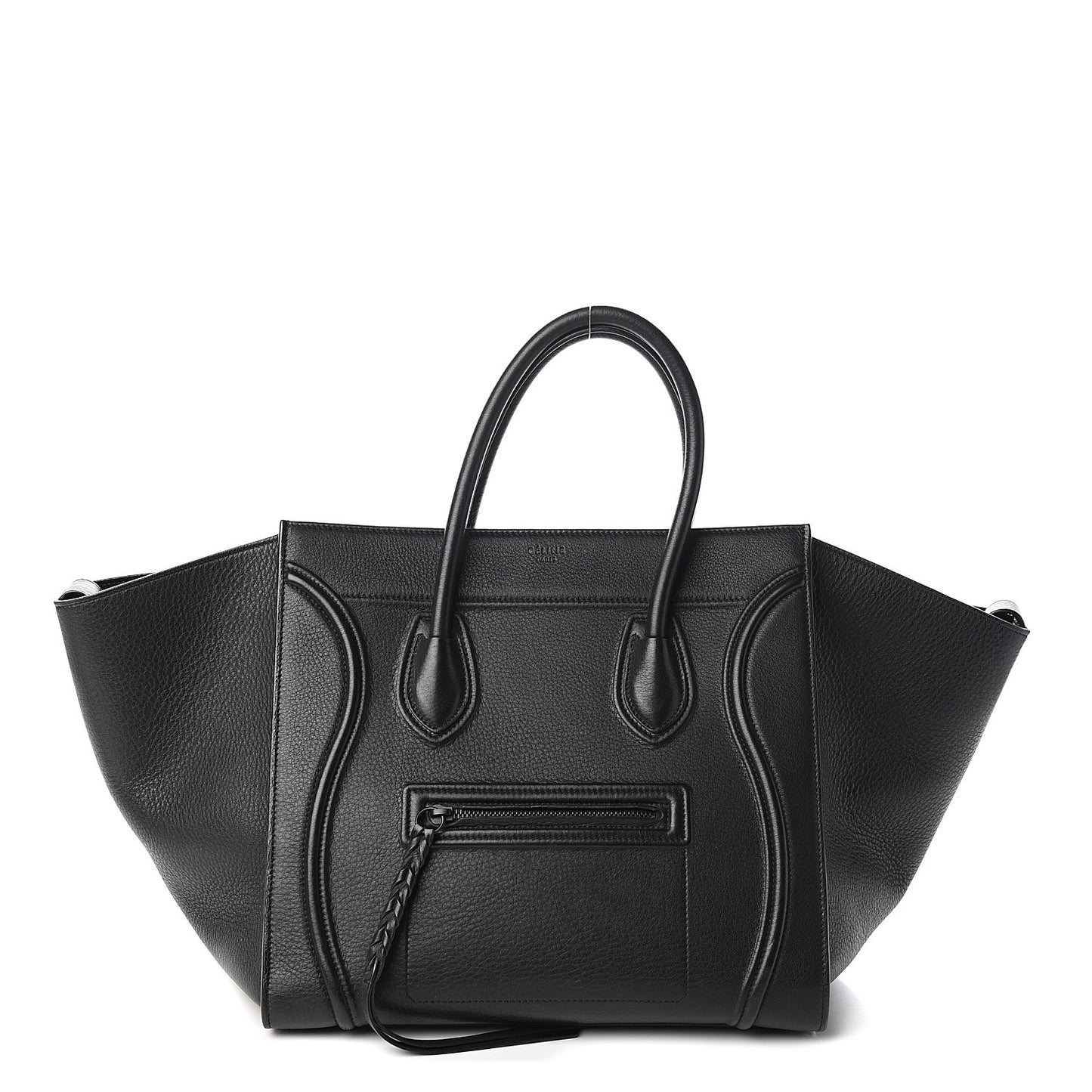 Supple Calfskin Medium Phantom Luggage Black