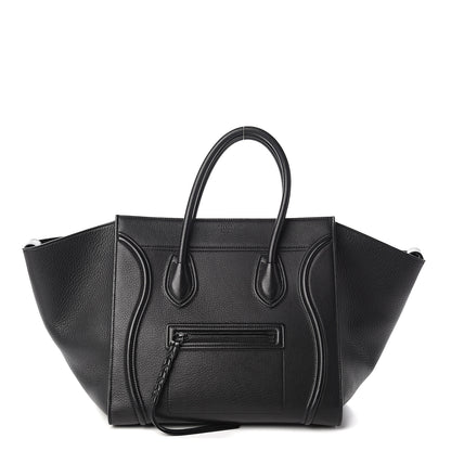 Celine Supple Calfskin Medium Phantom Luggage Black 1 of 11