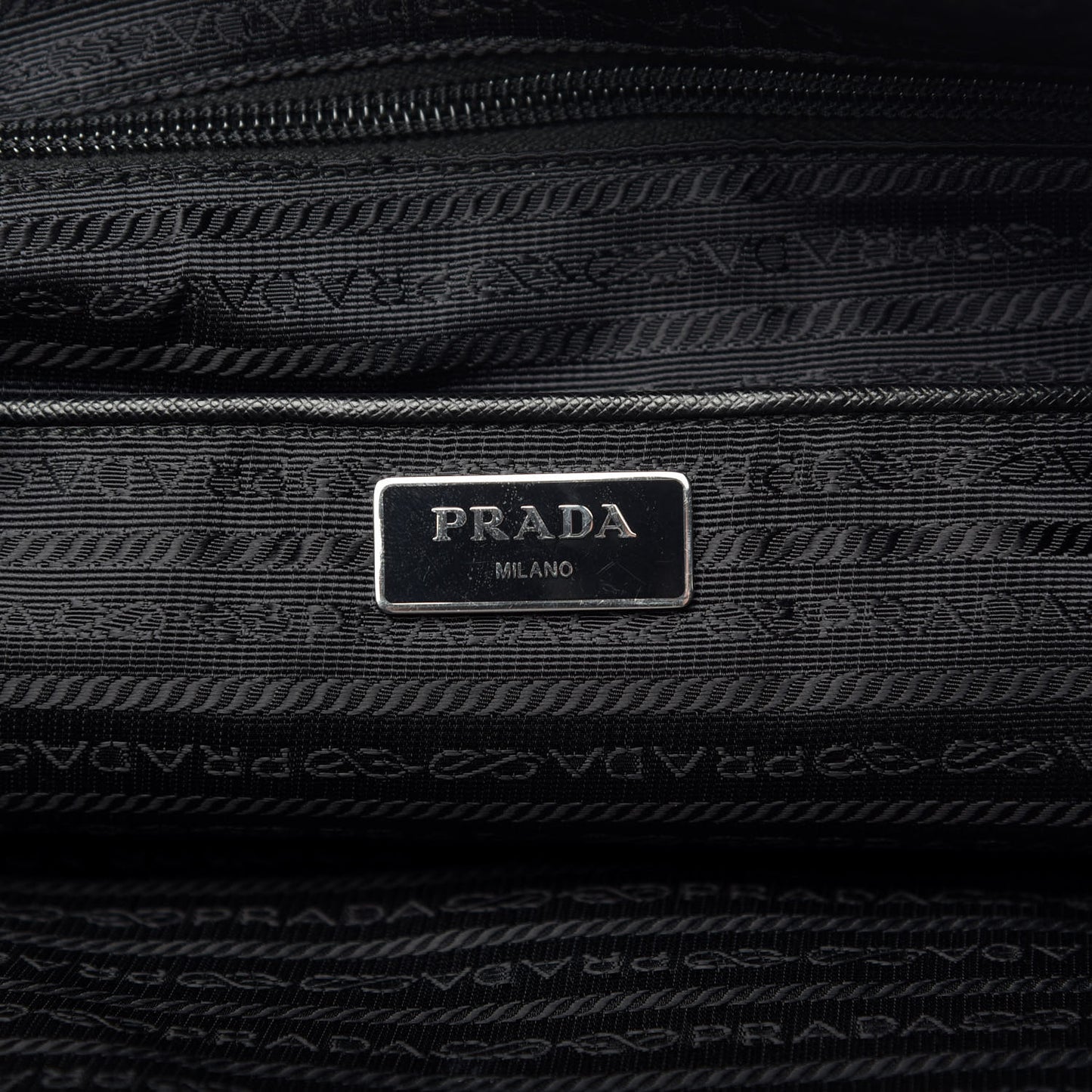 Tessuto Nylon Saffiano Tote Black