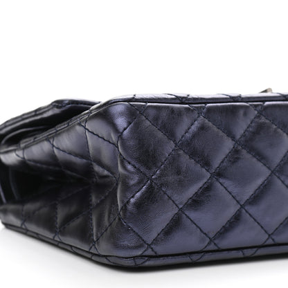 Chanel Metallic Calfskin Quilted 2.55 Reissue 226 Flap Marine Fonce 9 of 12