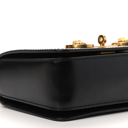 Versace Calfskin Medallion Tribute Shoulder Bag Black 10 of 11