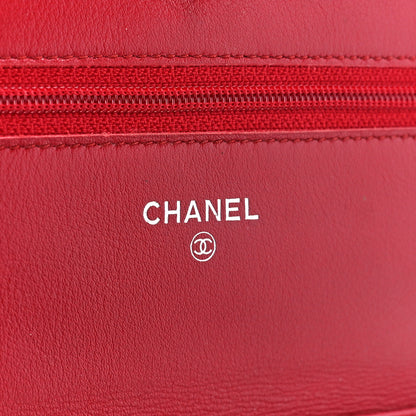 Chanel Caviar Timeless CC Wallet on Chain WOC Red 6 of 13