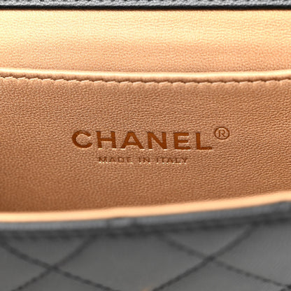 Chanel Lambskin Quilted Chic Pearls Flap Black 6 of 10