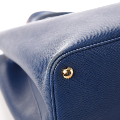 Prada Saffiano Cuir Large Double Bag Bleuette 9 of 13