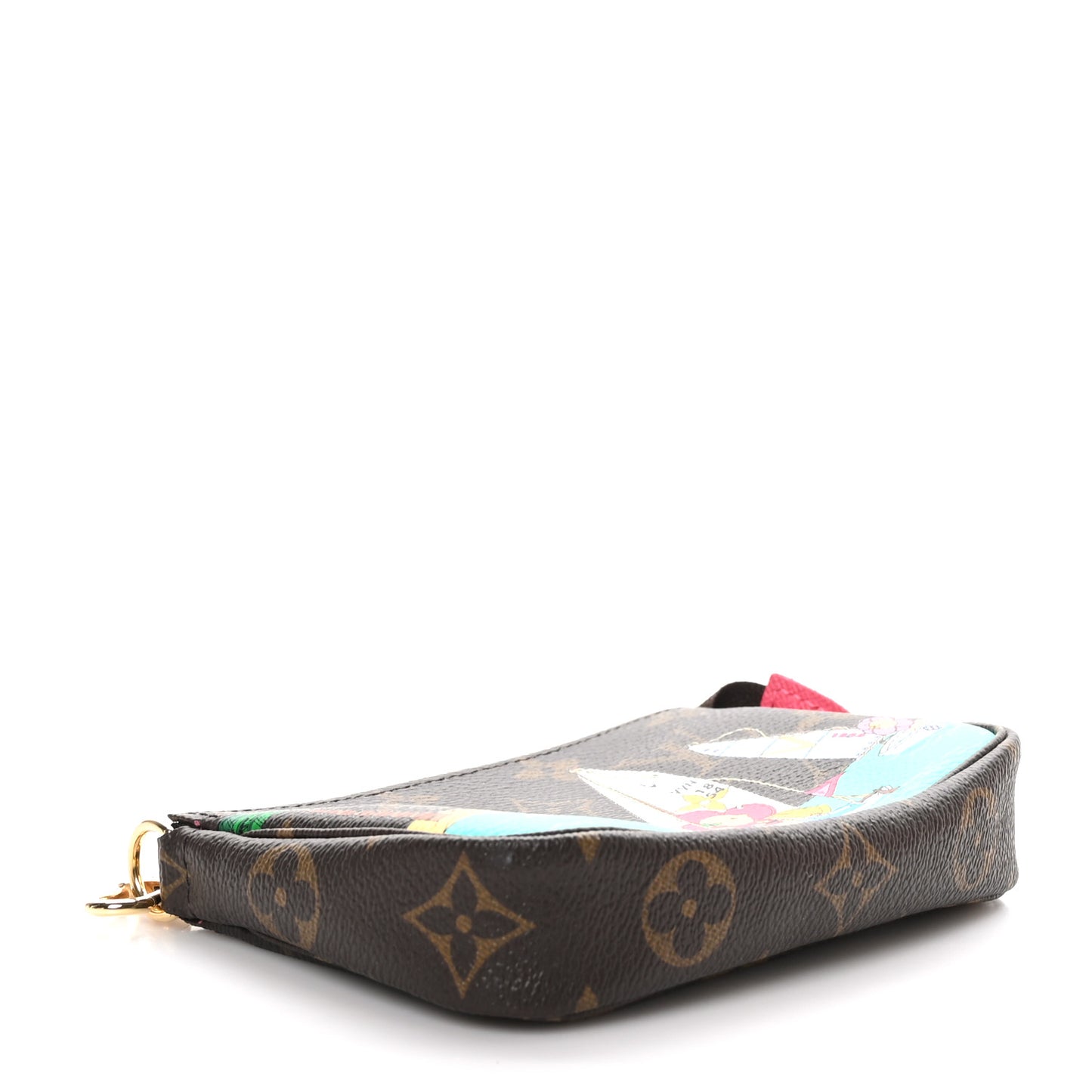 Monogram 2023 Christmas Animation Sailing Pochette Accessories Dragon Fruit Pink