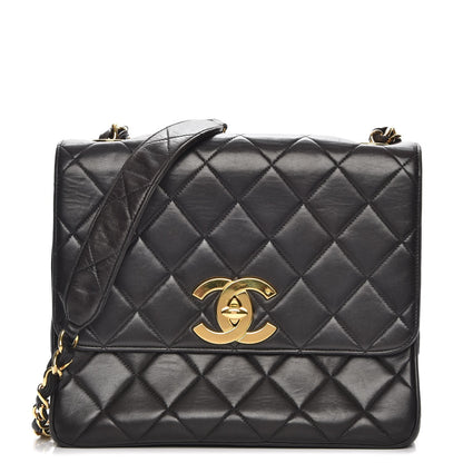 Chanel Lambskin Quilted Medium Single Flap Black 1 of 8