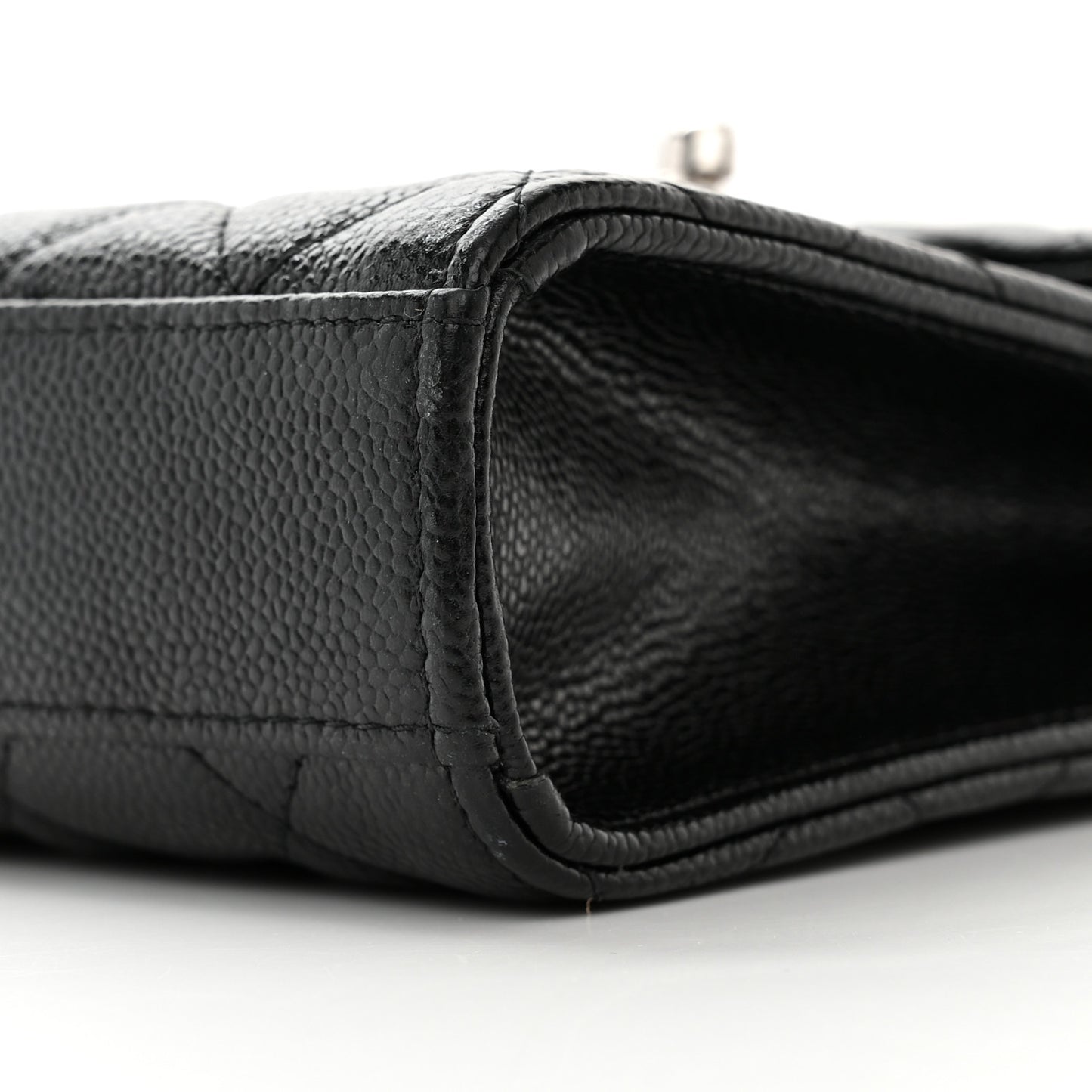 Caviar Quilted Classic Phone Holder Black