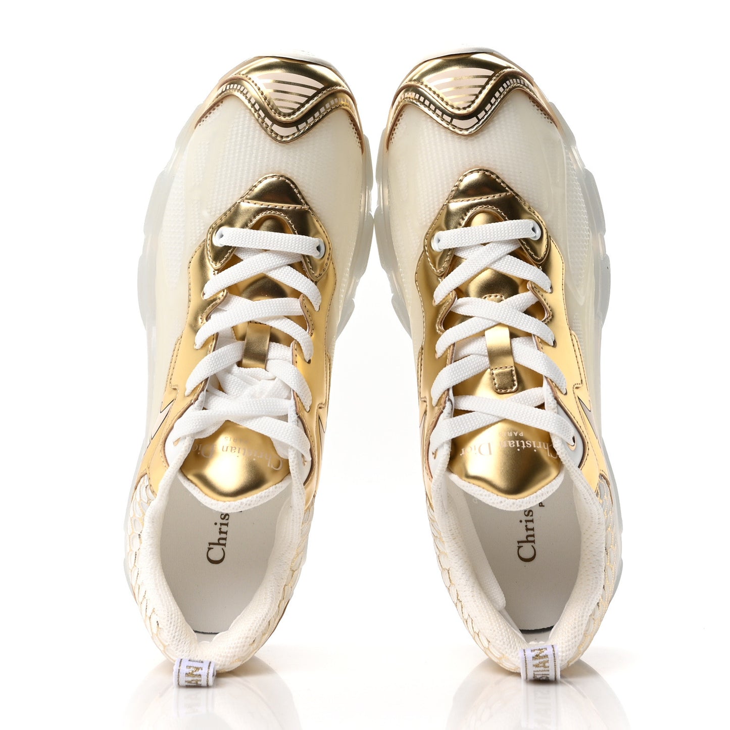 Matte Technical Fabric Mesh Dior Vibe Sneakers 39 White Gold