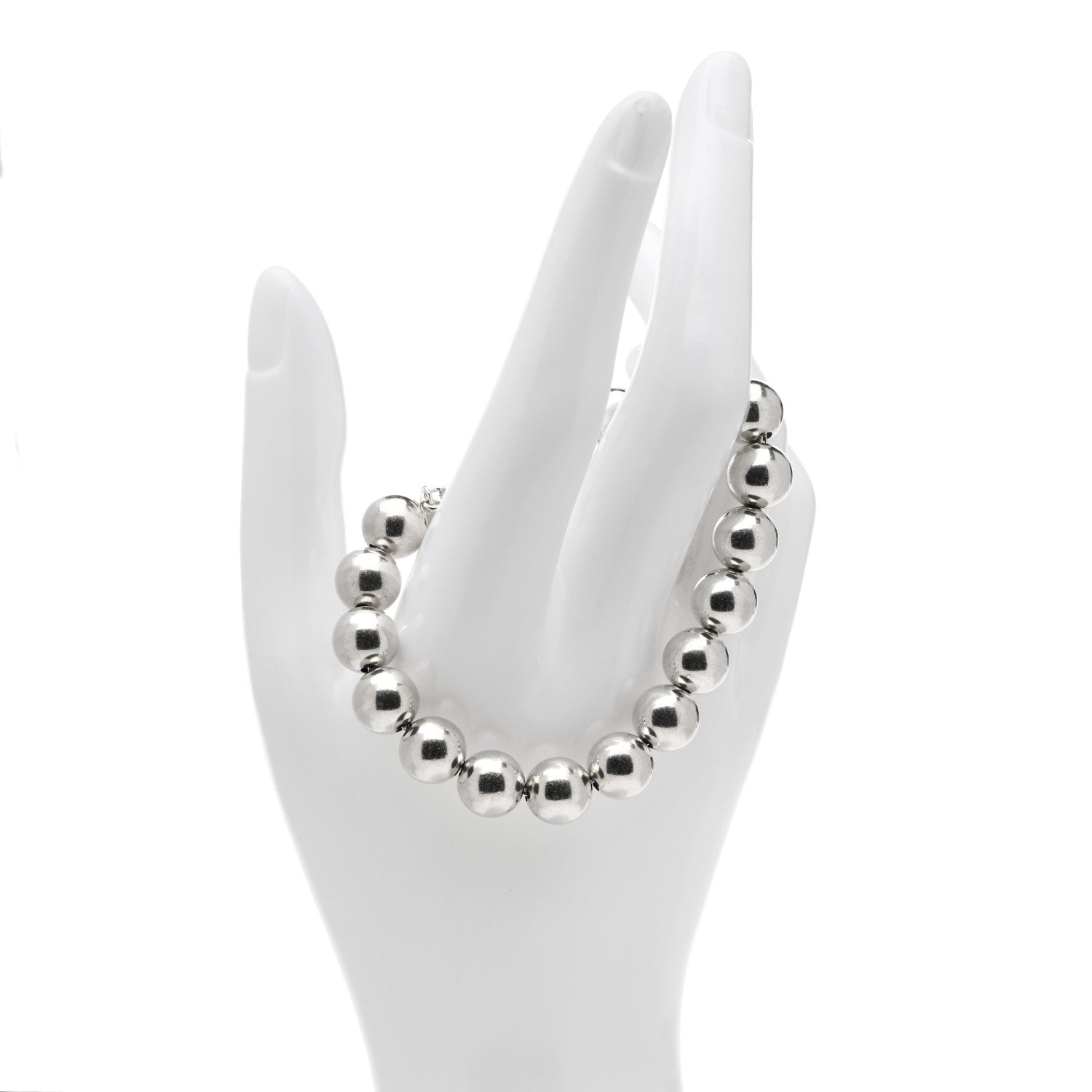 Tiffany Sterling Silver 10mm HardWear Ball Bracelet 2 of 5