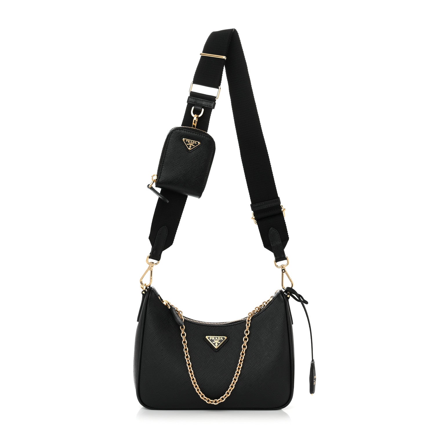 Prada Saffiano Lux Re-Edition 2005 Shoulder Bag Black 1 of 11