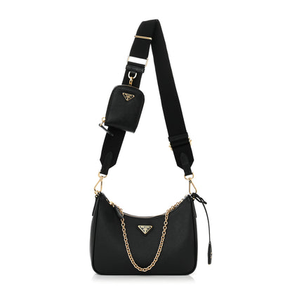 Prada Saffiano Lux Re-Edition 2005 Shoulder Bag Black 1 of 11