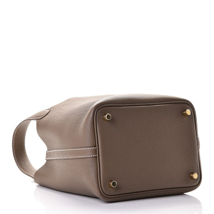 Hermes Taurillon Clemence Picotin Lock 18 PM Etoupe 3 of 4