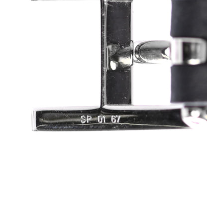 Hermes Chamonix Tadelakt Behapi Double Tour Reversible Bracelet T3 Black Fauve 5 of 5