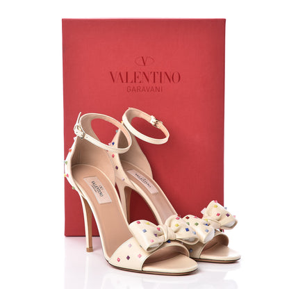 Valentino Garavani Nappa Rainbow Rockstud D'Orsay 105mm Sandals 38 Light Ivory Multicolor 9 of 9