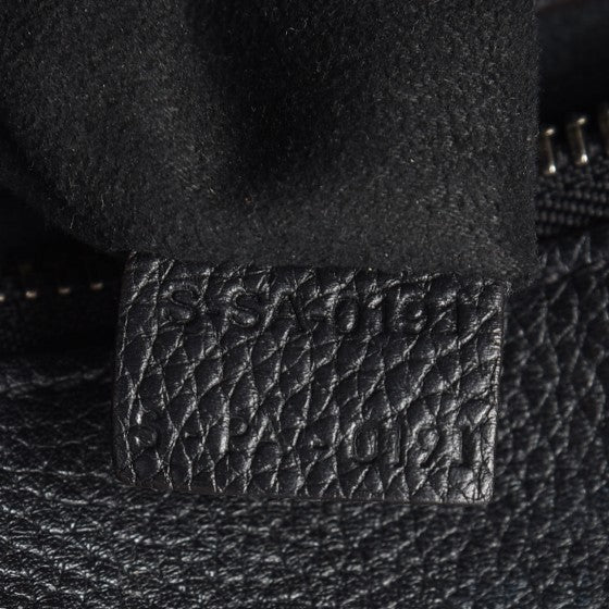 Drummed Calfskin Mini Luggage Black