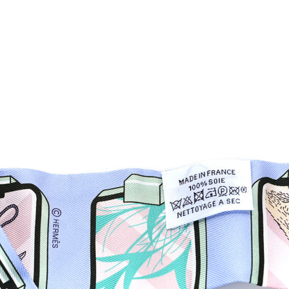 Hermes Silk Story Twilly Blue Pale Rose Vert 3 of 3