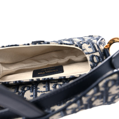 Christian Dior Oblique Mini Saddle Bag Blue 5 of 8