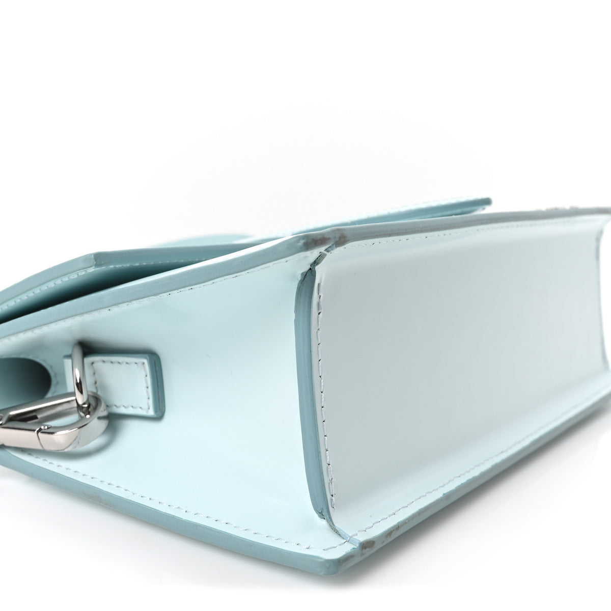 Glazed Calfskin Le Grand Bambino Light Blue