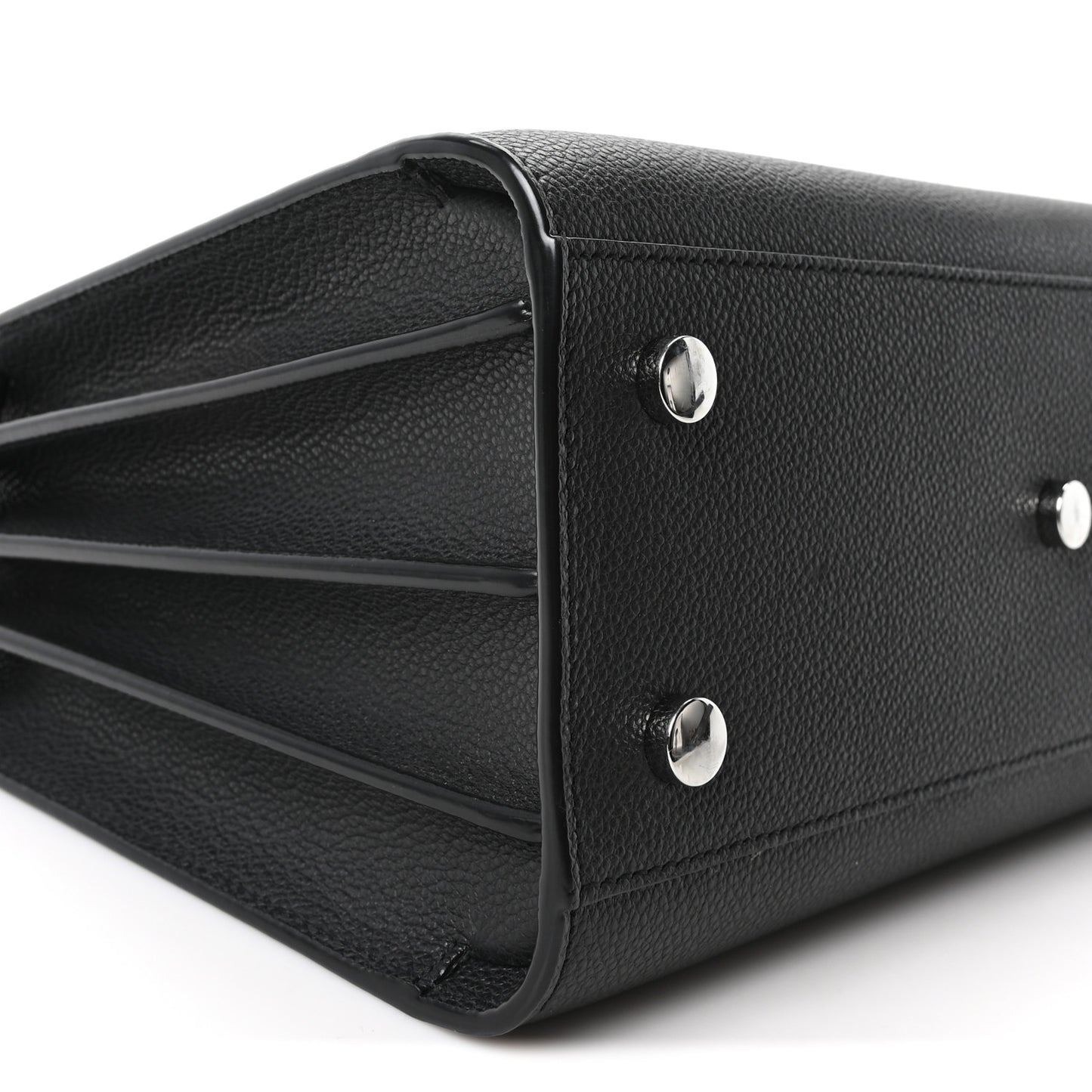 Grained Calfskin Baby Sac De Jour Black