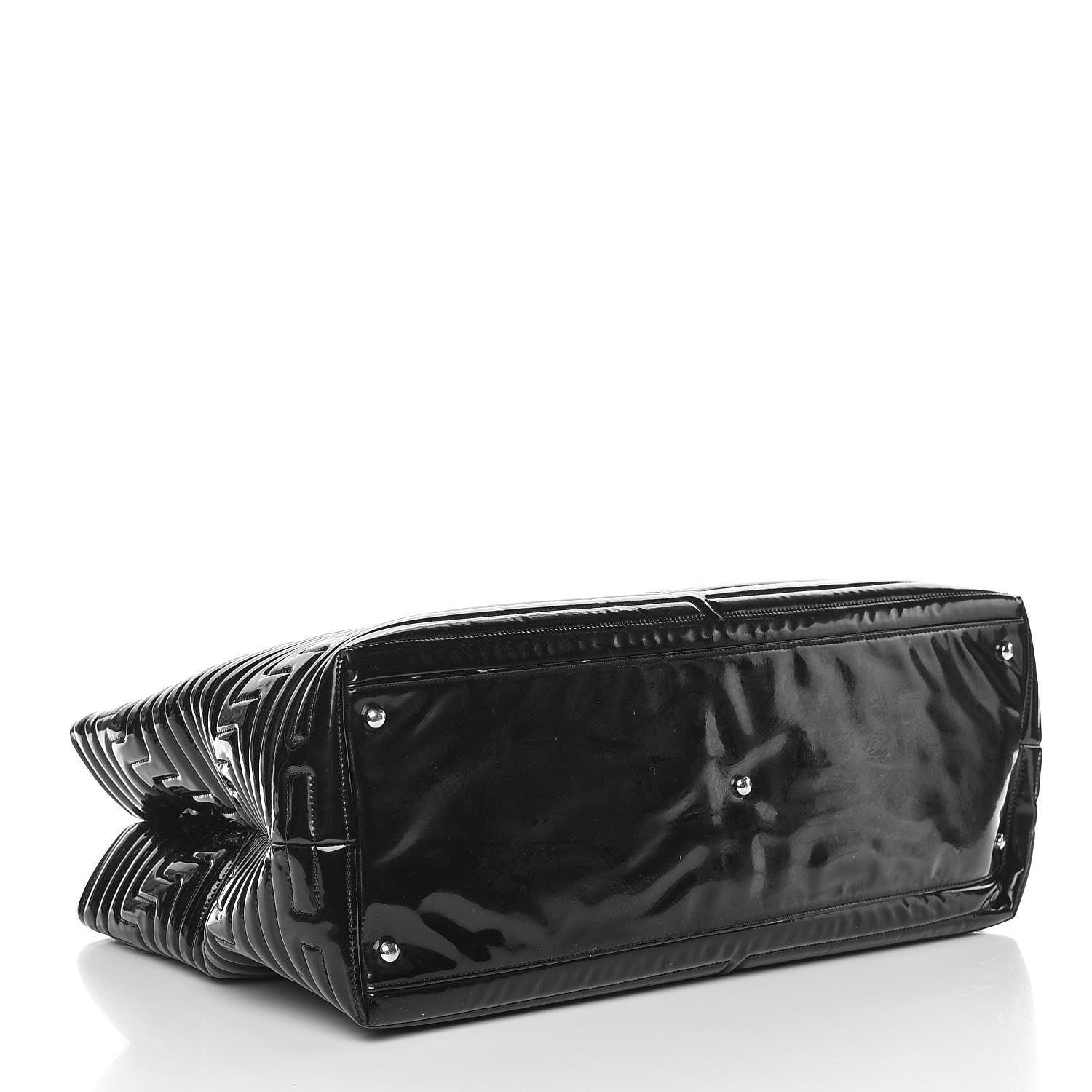 Chanel Vinyl Coco Ming Grand Shopping Tote Black 4 of 14