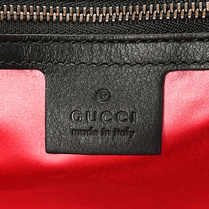 Gucci Velvet Matelasse Loved Embroidered Medium GG Marmont Shoulder Bag Black 6 of 10