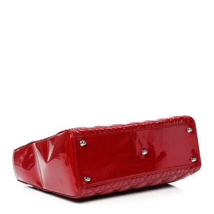 Christian Dior Patent Cannage Large Lady Dior Red 3 of 5