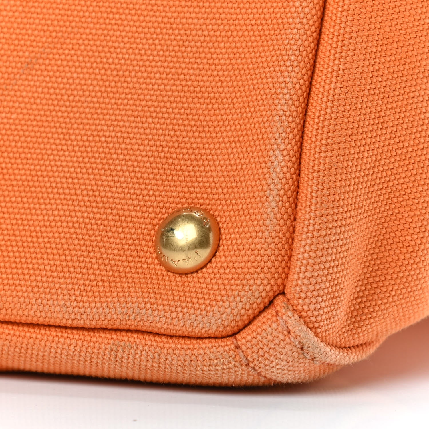 Prada Canapa Crystal Studded Tote Papaya 7 of 8