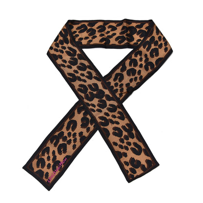 Louis Vuitton Silk Leopard Bandeau Scarf Marron 1 of 8
