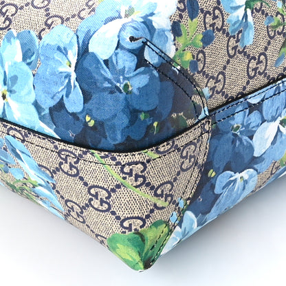 Gucci GG Supreme Monogram Blooms Medium Reversible Tote Beige Blue Navy 9 of 16