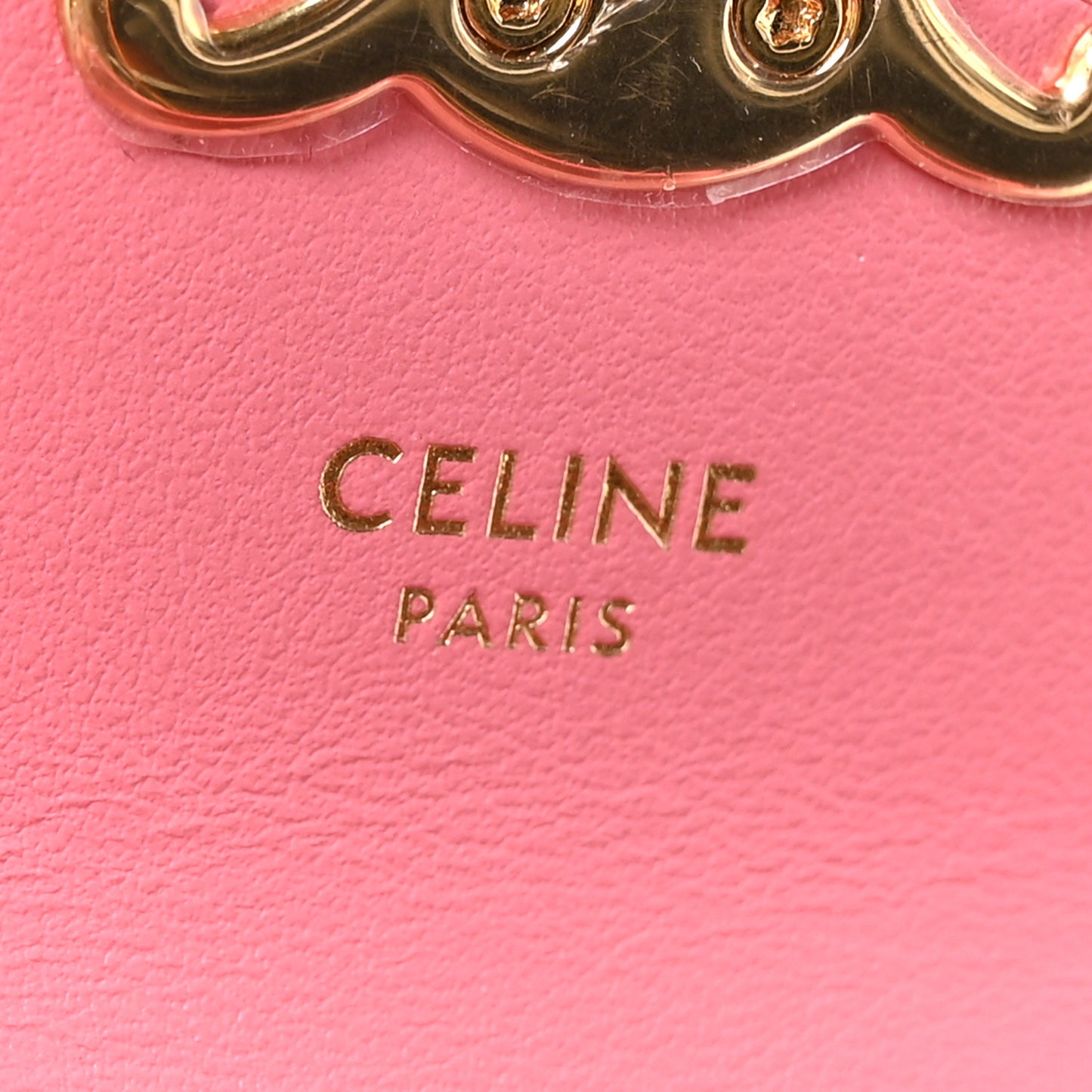 Calfskin Triomphe Airpods Case With Strap Flamingo
