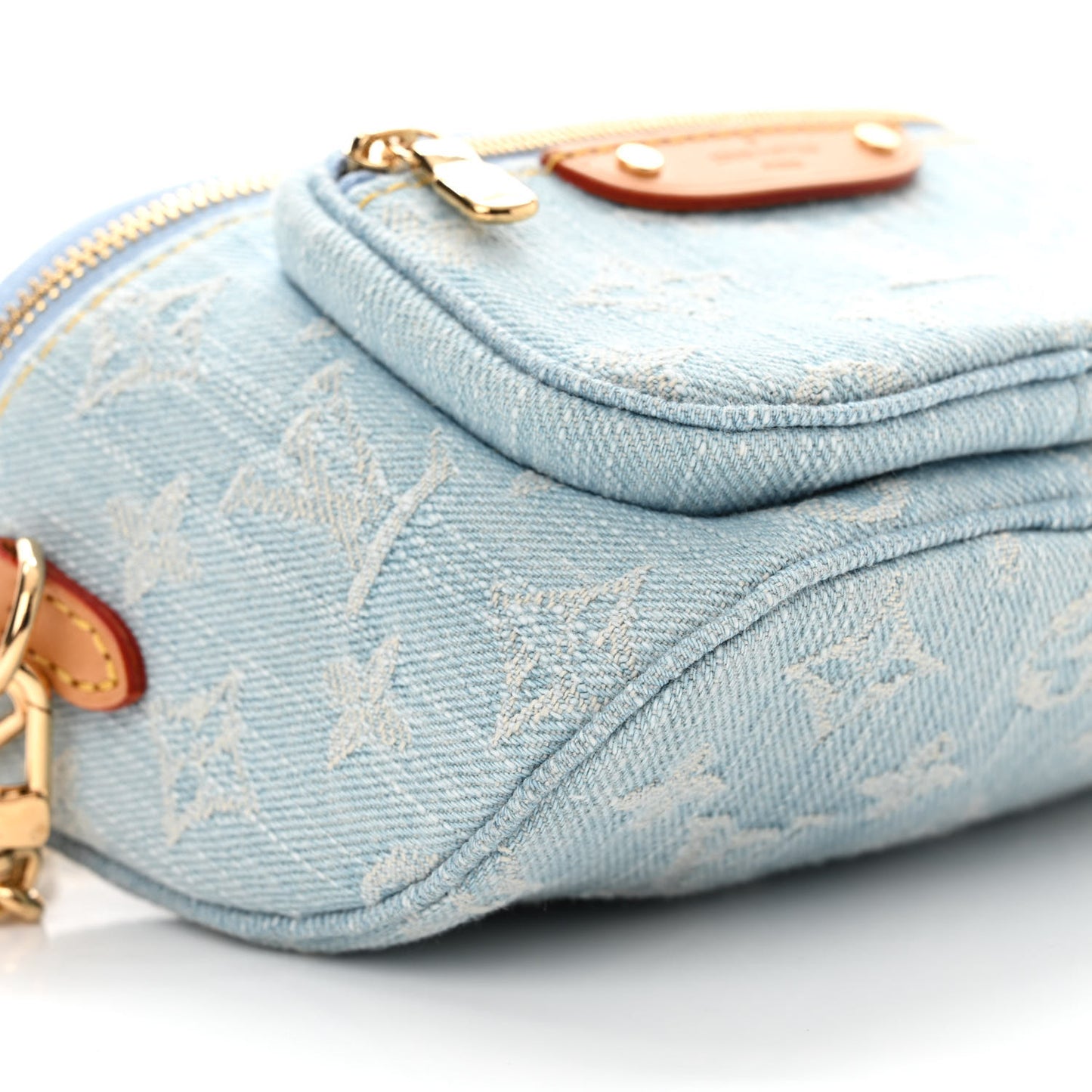Monogram Denim Mini Bumbag Sky Blue
