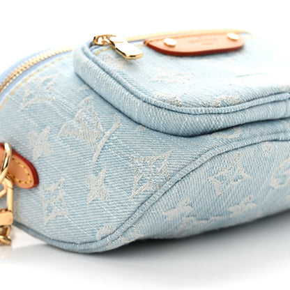 Louis Vuitton Monogram Denim Mini Bumbag Sky Blue 8 of 9