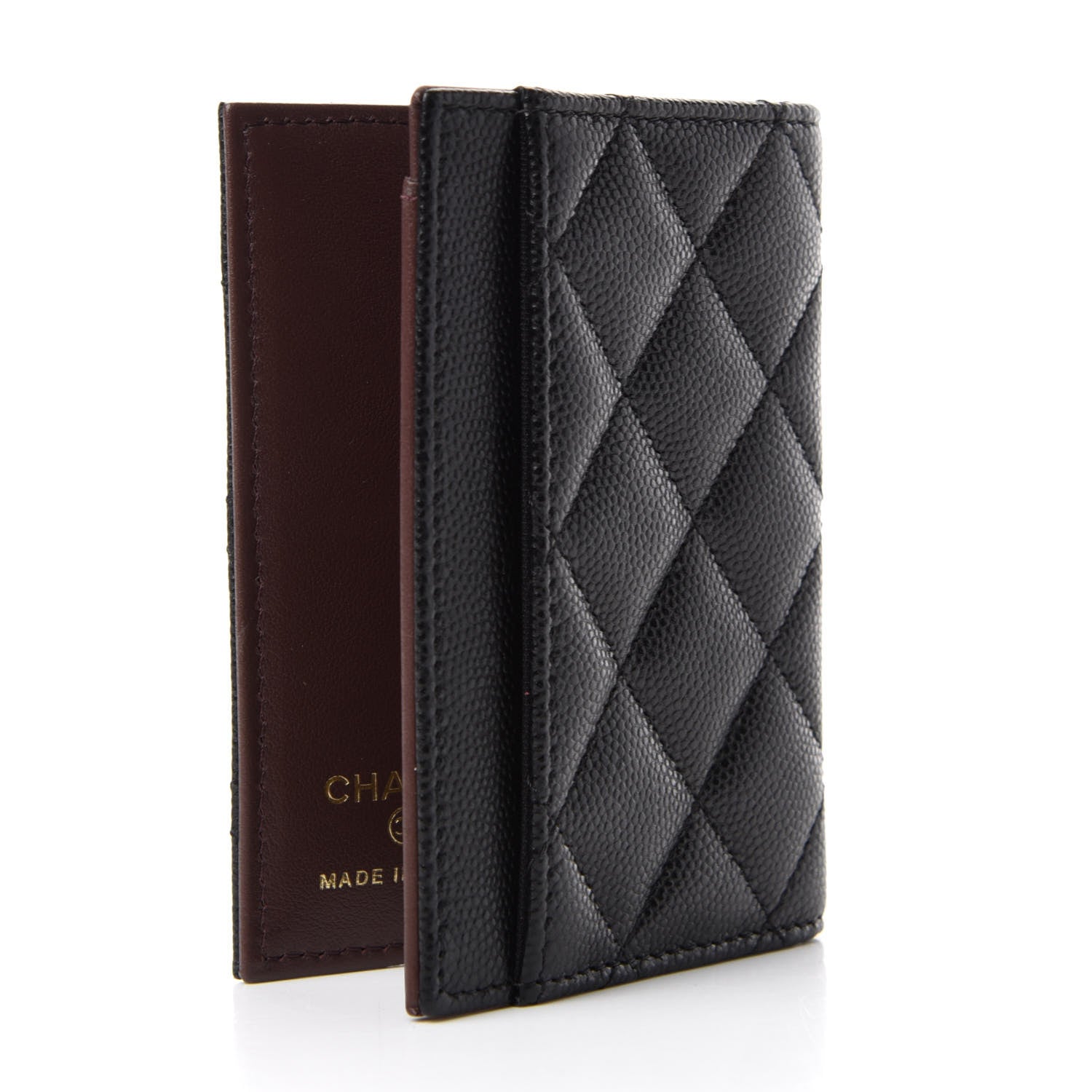Chanel Caviar Quilted Card Holder Wallet Black 3 of 8